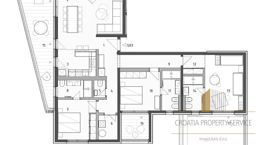 Luxury residential building with a beautiful view of the city and the sea - Dubrovnik!