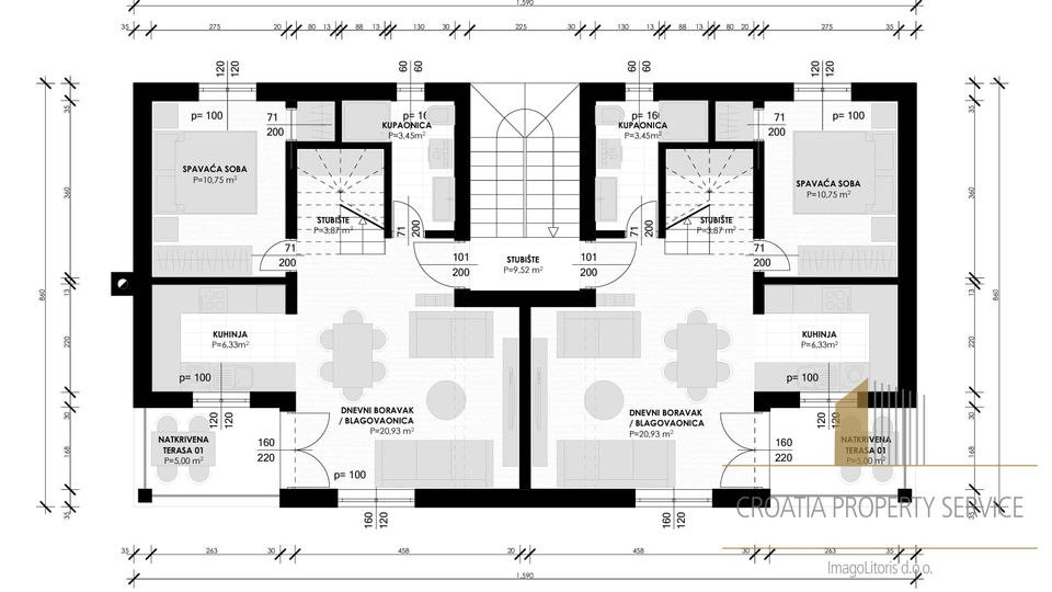 Edificio in ottima posizione a 400 m dal mare a Kaštel Štafilić!