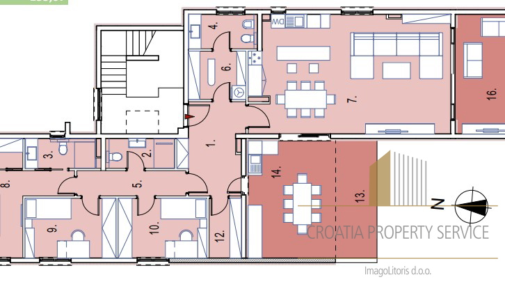 Lussuoso attico con vista mare in una moderna costruzione – Seget Donji!