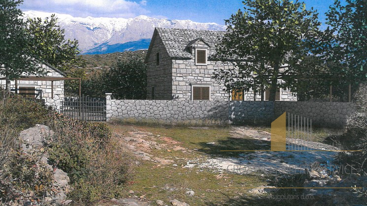 Zemljište s objektom za rekonstrukciju i predivnim pogledom na more – otok Brač!