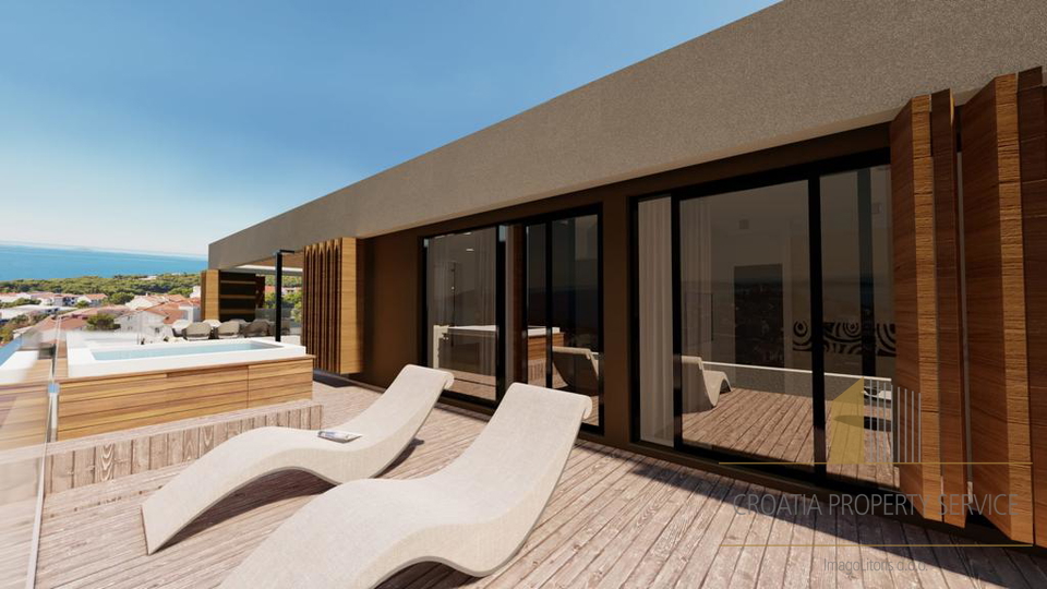 A wonderful apartment with an elegant garden and swimming pool 350 m from the sea - Primošten!