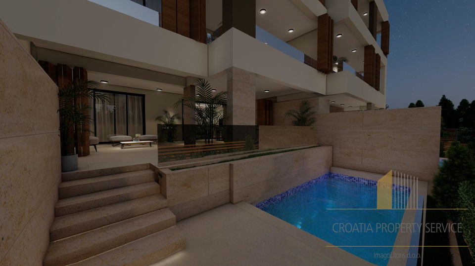 A wonderful apartment with an elegant garden and swimming pool 350 m from the sea - Primošten!