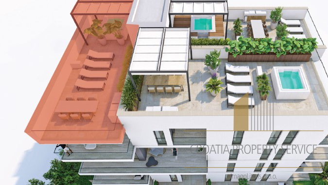Luxuriöses Penthouse mit Dachterrasse und Meerblick auf der Insel Čiovo!