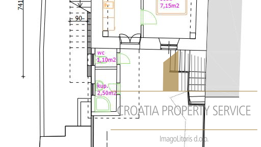 Del kamnite hiše, prva vrsta ob morju - Tučepi!