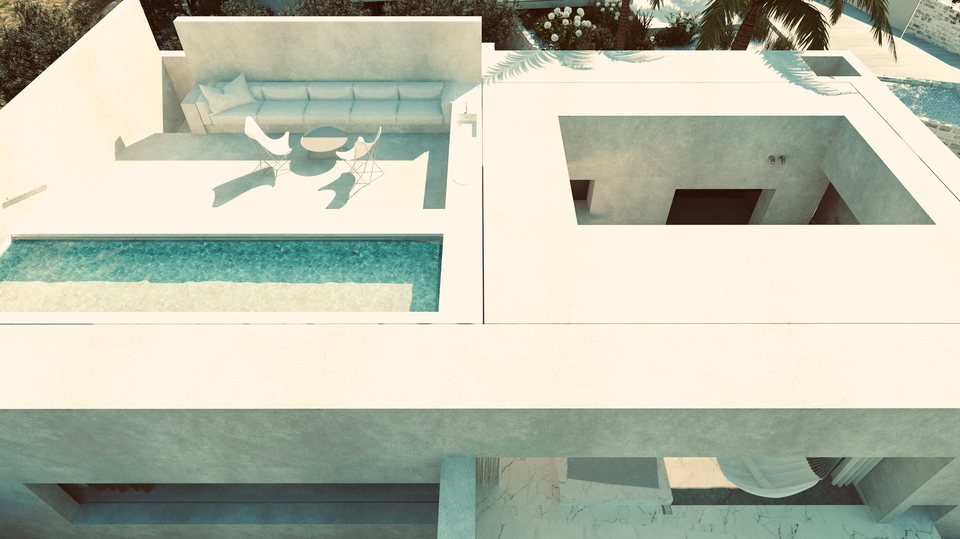 Ekskluzivno gradbeno zemlji&scaron;&ccaron;e z lokacijsko dovolilnico za 3 luksuzne vile &ndash; otok Bra&ccaron;&comma; Milna