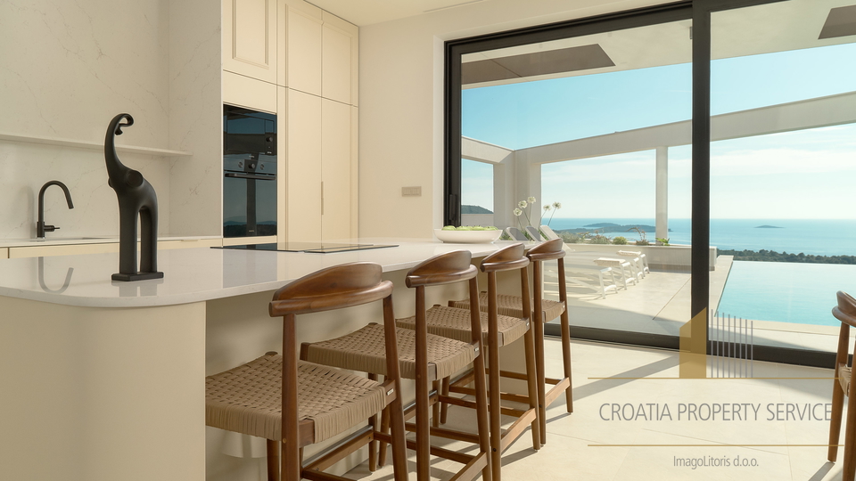 Exklusive moderne Villa mit Panoramablick auf das Meer – Primošten!