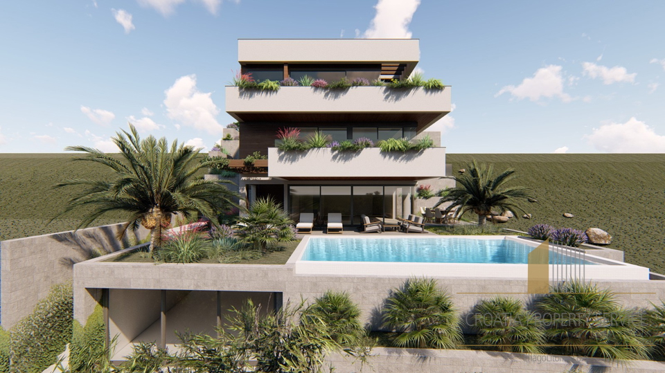 Luxury villa in an exclusive location, first row by the sea on the Omiš Riviera!