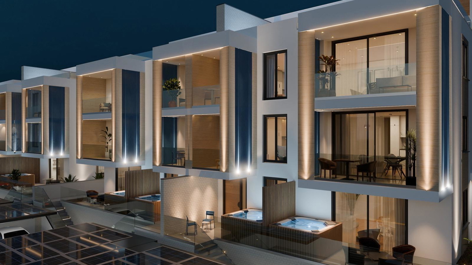 Penthouse with a rooftop terrace and sea view in an exclusive apartment complex on &Ccaron;iovo&excl;