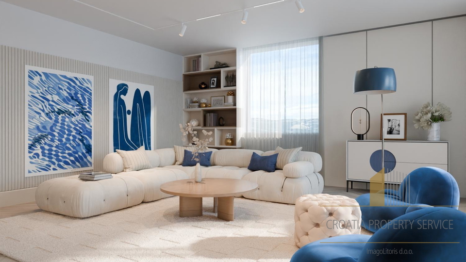 Penthouse with a rooftop terrace and sea view in an exclusive apartment complex on Čiovo!
