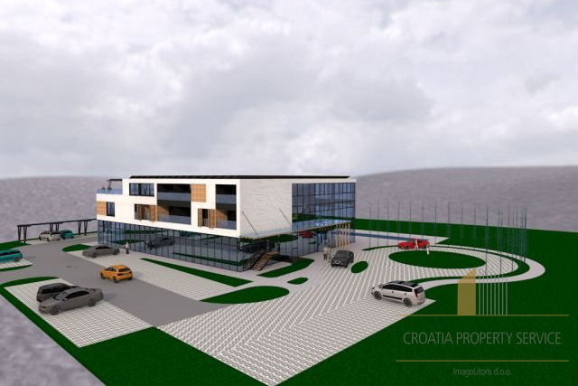 HOTEL IM BAU AUF EINEM GRUNDSTÜCK MIT EINER FLÄCHE VON 3881 M2, GELEGEN AN DER AM STÄRKSTEN BEFAHRENEN VERKEHRSACHSE DER SPLITSKO-DALMATINSKA GEBIET! SPLIT!
