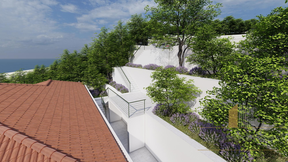 Luxurious villa with great potential, first row by the sea in the vicinity of Omiš!