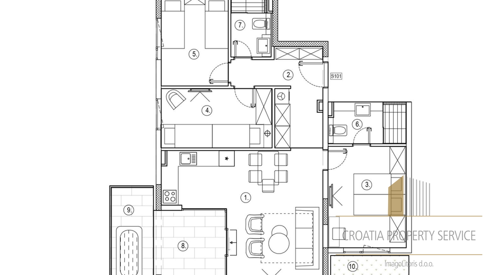 Luksuzni penthouse prvi red do mora – ekskluzivna ponuda u Sukošanu!