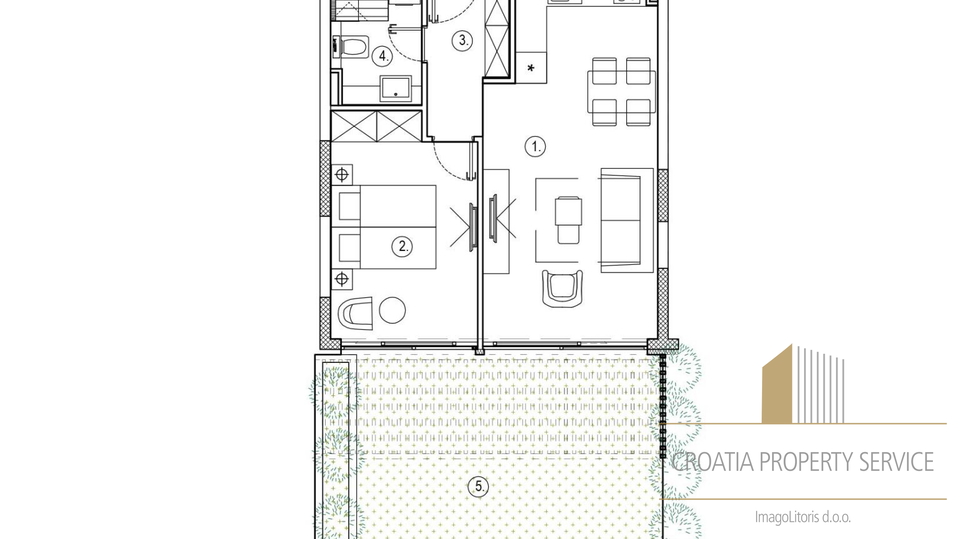 Luxury apartment with sea view in a top location first row by the sea - Sukošan!