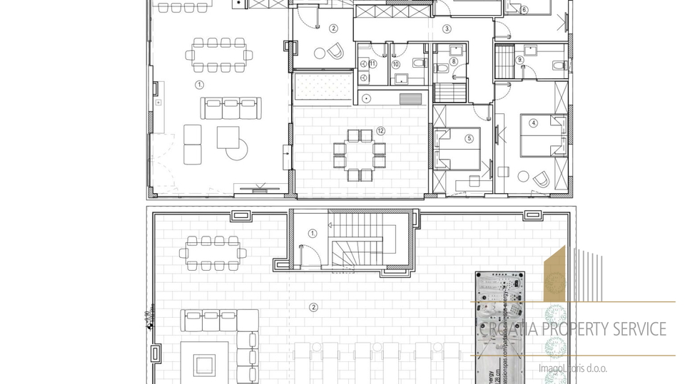 Luxury apartment with sea view in a top location first row by the sea - Sukošan!