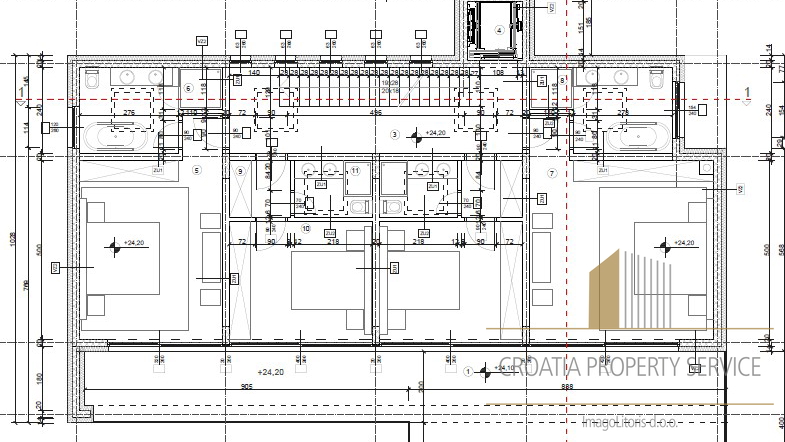 Zemljišče s projektom in gradbenim dovoljenjem za luksuzno vilo drugi vrsti ob morju – Dubrovnik!