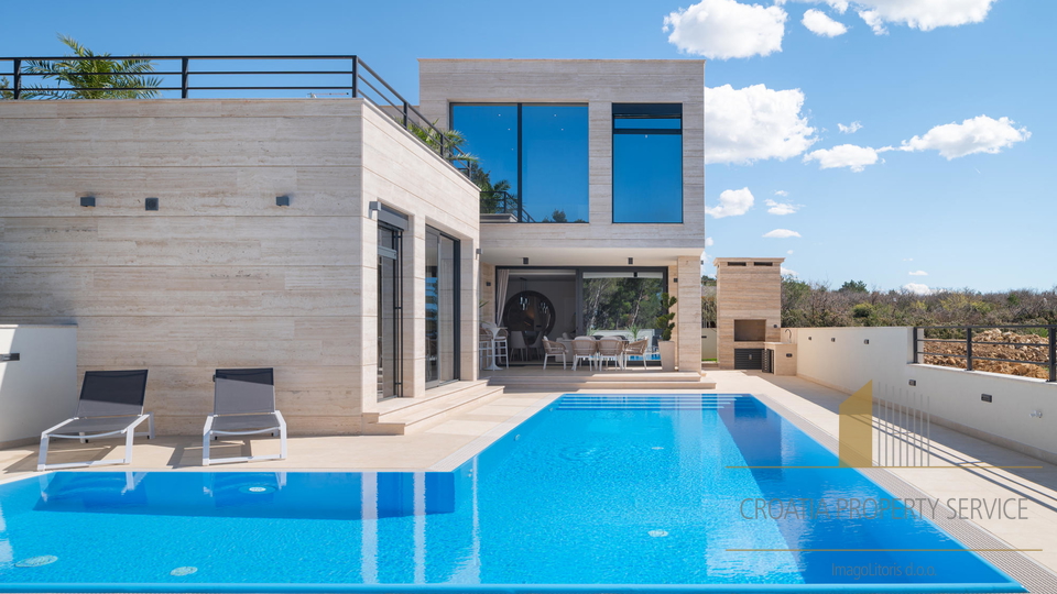 Elegante Villa mit Panoramablick auf das Meer in der Nähe von Zadar!