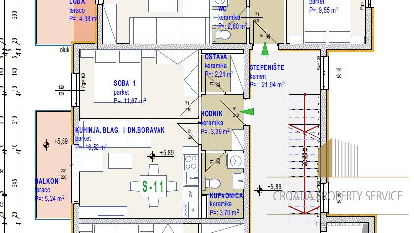 Apartment in a modern new building, 250 m from the beach - Seget Donji!