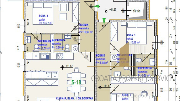 Apartment in a modern new building, 250 m from the beach - Seget Donji!