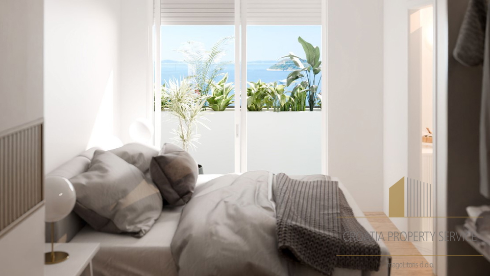 Luxuriöses Penthouse mit Meerblick in einer exklusiven Gegend, 100 m vom Strand entfernt – Split!