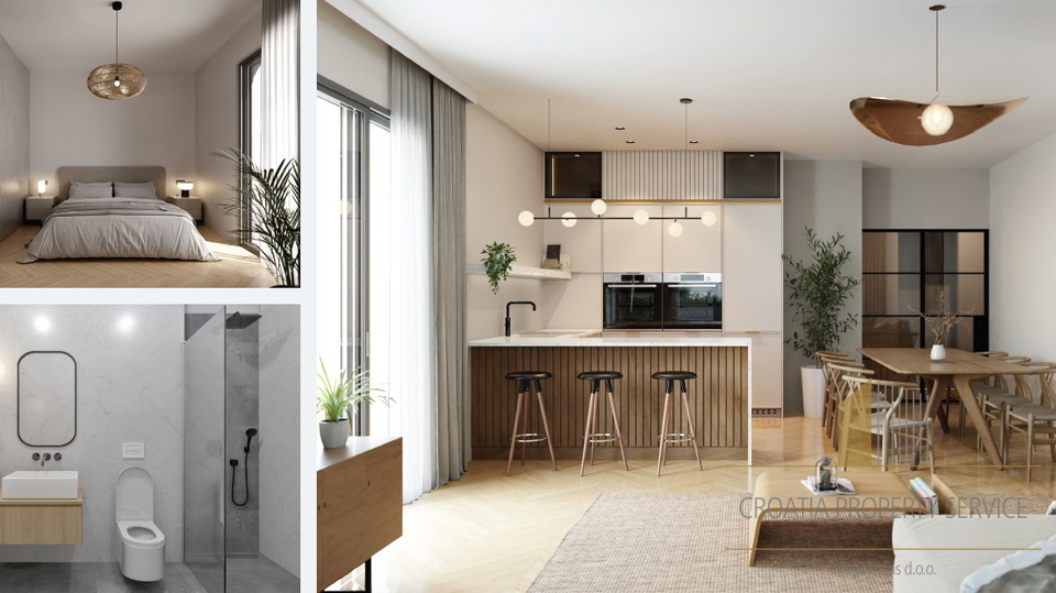 Luxuriöses Penthouse mit Meerblick in einer exklusiven Gegend, 100 m vom Strand entfernt – Split!