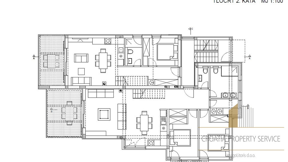 Luxury apartment with a garden, front row to the sea, on the island of Murter!