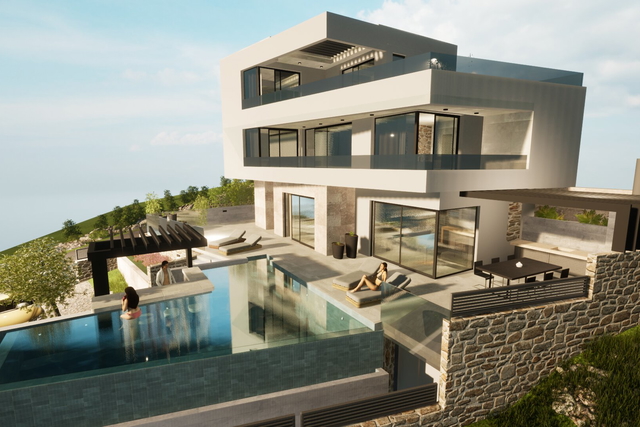 Роскошная вилла с прекрасным видом на море в окрестностях Рогозницы!