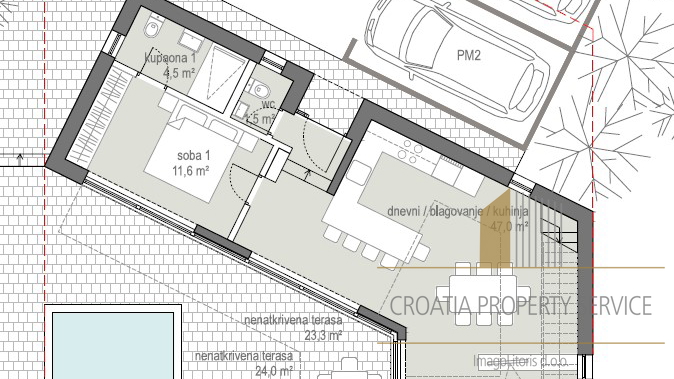 Elegante Villa mit Pool 50 m vom Strand in Privlaka entfernt!