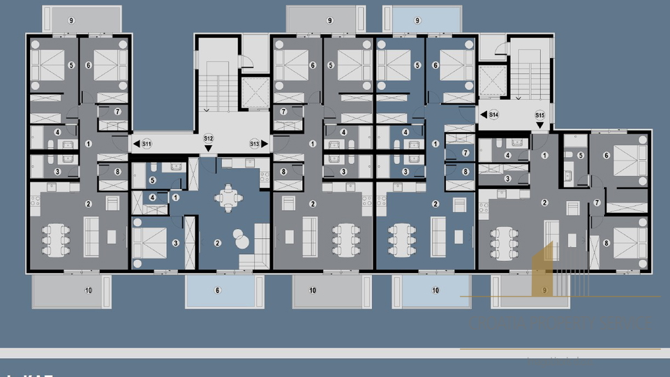 Modern penthouse with a terrace, 150 m from the sea on the island of Čiovo!