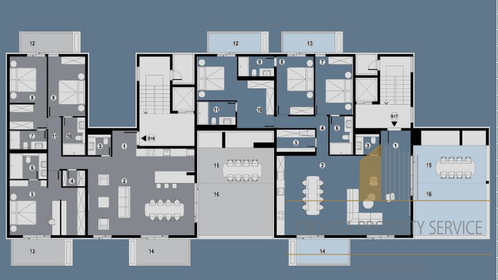Modern penthouse with a terrace, 150 m from the sea on the island of Čiovo!