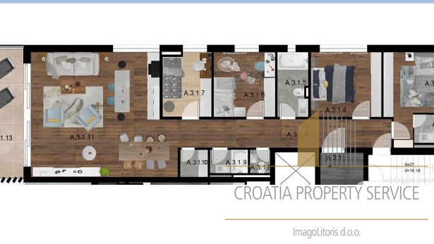 Appartamento, 130 m2, Vendita, Seget Donji