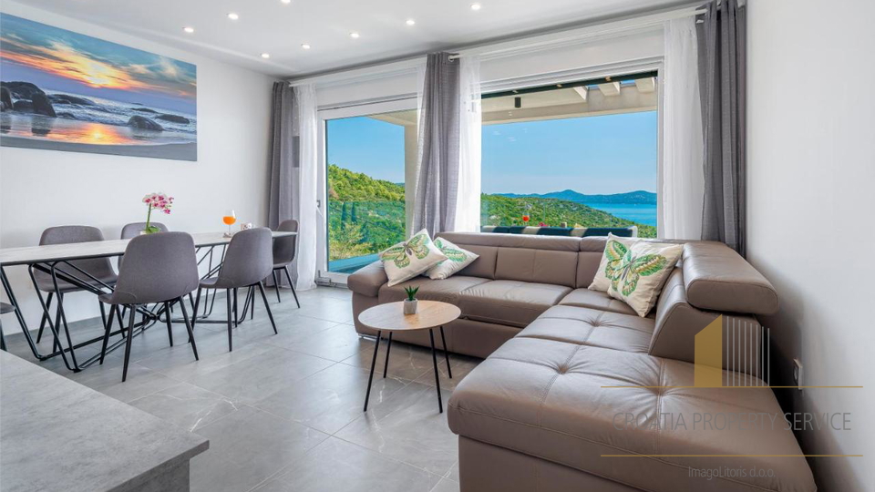 Čudovita moderna vila z bazenom in pogledom na morje v okolici Dubrovnika!