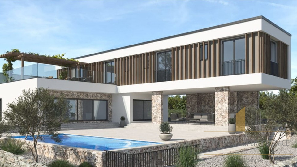 Luxury villa under construction with sea view in Primošten!