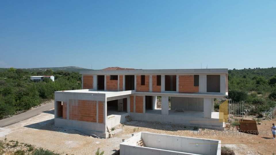 Luxury villa under construction with sea view in Primošten!