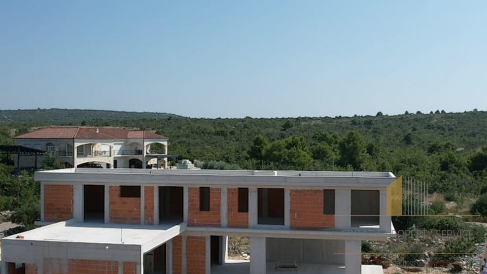 Luxury villa under construction with sea view in Primošten!