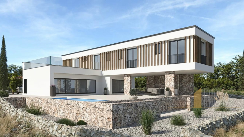 Luxury villa under construction with sea view in Primošten!