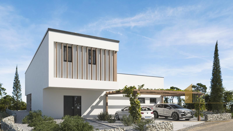 Luxury villa under construction with sea view in Primošten!
