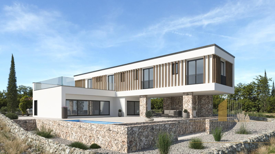 Luxury villa under construction with sea view in Primošten!