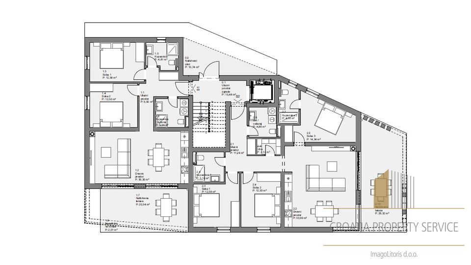 Wohnung mit Garten in einem Neubau, 400 Meter vom Meer und dem Stadtzentrum – Tribunj!