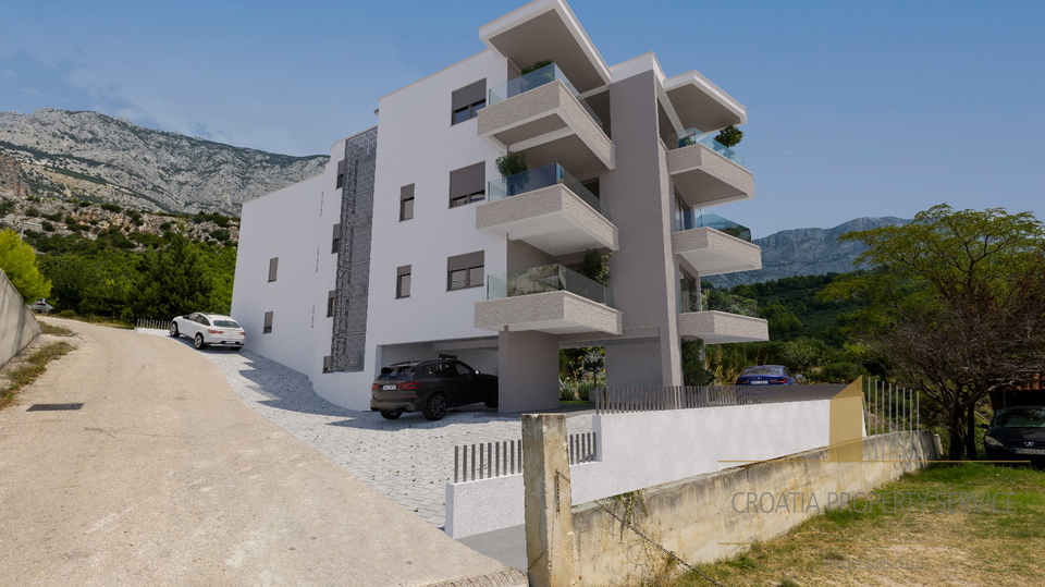 Zweistöckige Wohnung mit Meerblick in einem modernen Neubau – Tučepi!