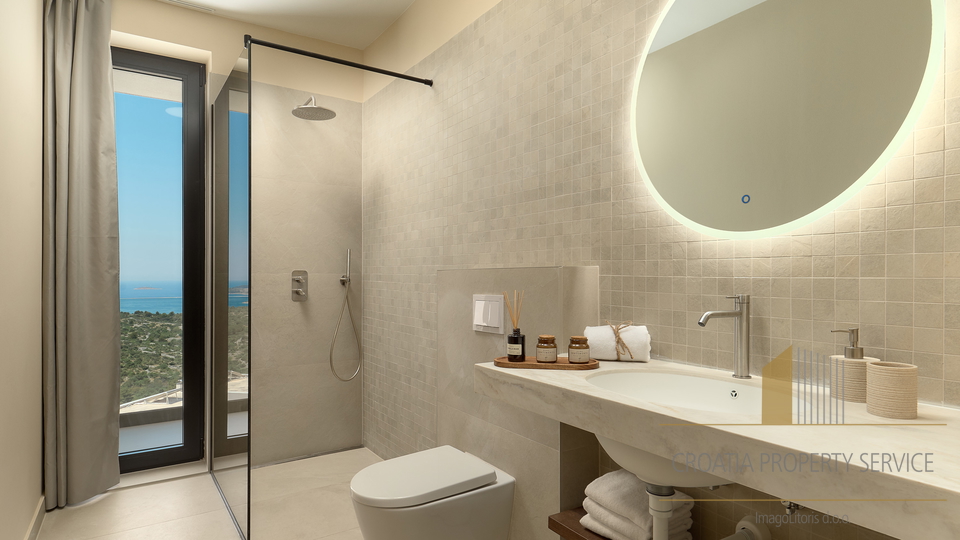 Exklusive moderne Villa mit Panoramablick auf das Meer – Primošten!