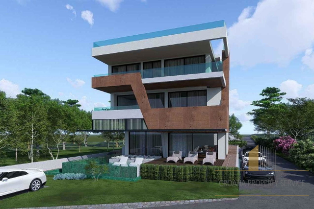 A luxury apartment with a pool, first row to the sea – Sukošan!
