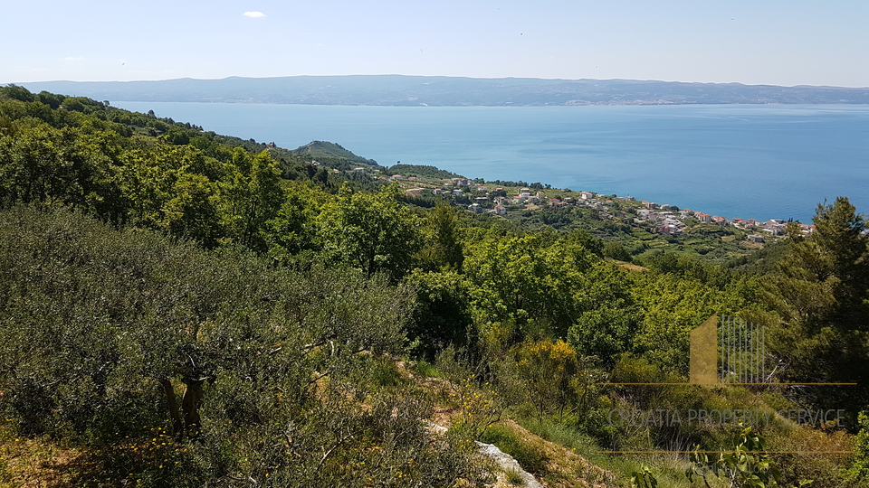 BAUGRUNDSTÜCK MIT PANORAMA-BLICK AUF PODSTRANA, SPLIT UND BRAČ!