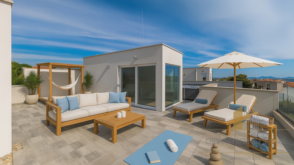 Elegant penthouse with panoramic sea views – Zadar!