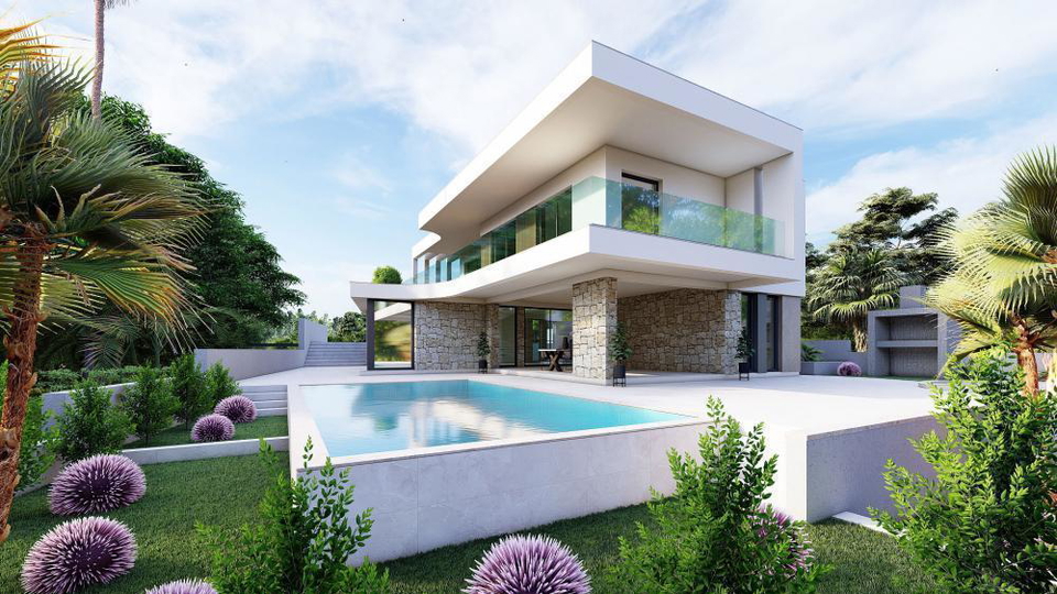 Elegante Luxusvilla nur 100 Meter vom Meer entfernt in der Umgebung von Zadar&excl;