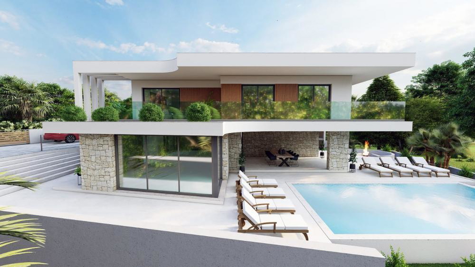 Elegante Luxusvilla nur 100 Meter vom Meer entfernt in der Umgebung von Zadar&excl;
