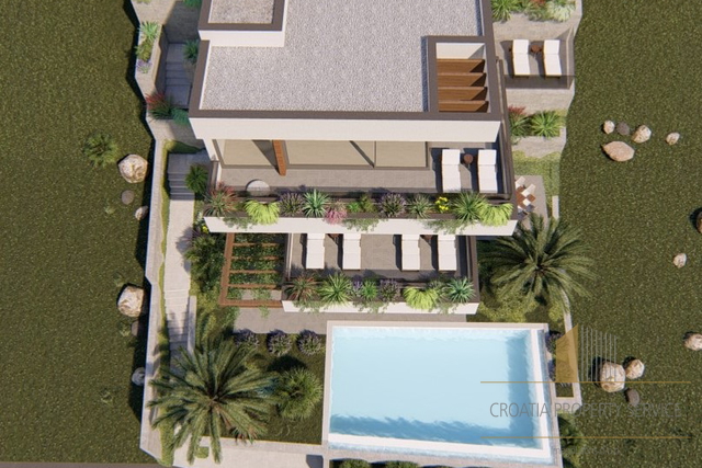 Luxury villa in an exclusive location first row to the sea on the Omiš Riviera!