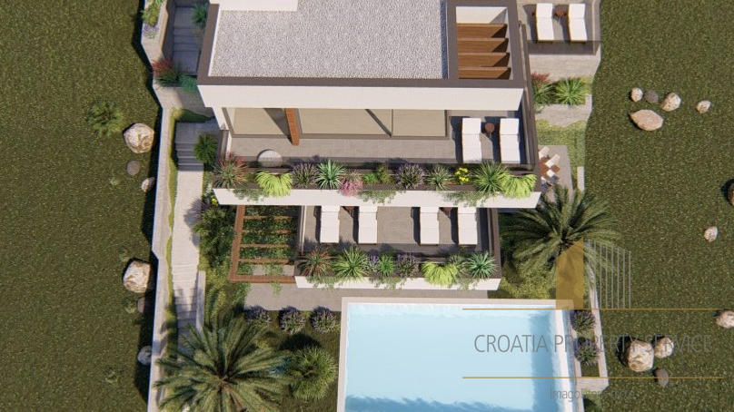 Luxury villa in an exclusive location, first row by the sea on the Omiš Riviera!