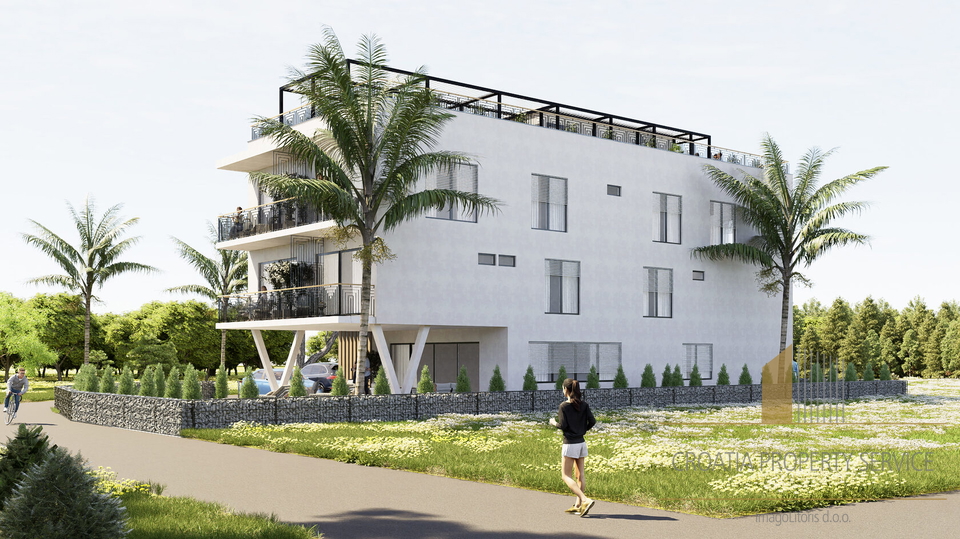 Luxury apartment in a modern new building 160 m from the sea – Privlaka!
