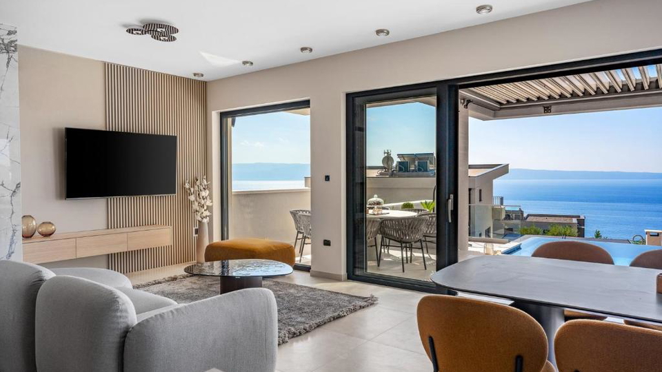 Neue elegante Villa mit Pool und offenem Meerblick in der Umgebung von Split&excl;