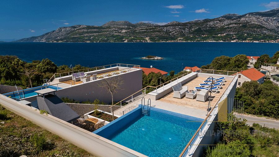 Zwei luxuriöse Villen von außergewöhnlichem Design mit herrlichem Blick auf das Meer – die Insel Korčula!